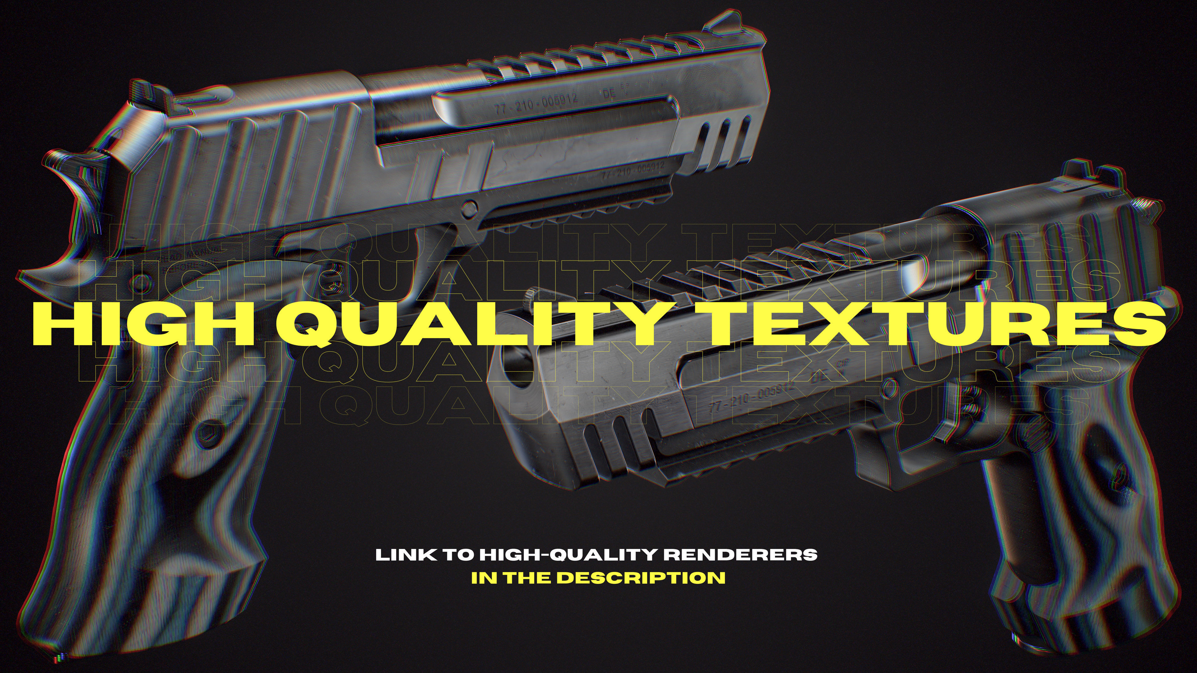 Desert Eagle FPS Animation Low-poly 3D model_3