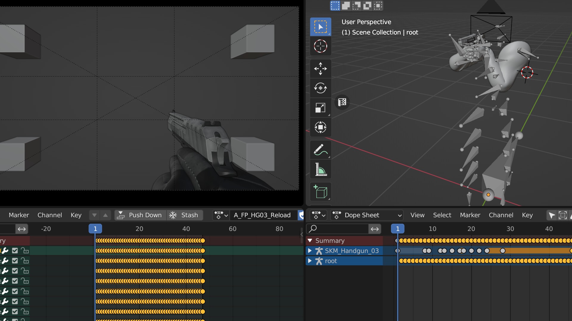Desert Eagle FPS Animation Low-poly 3D model_9