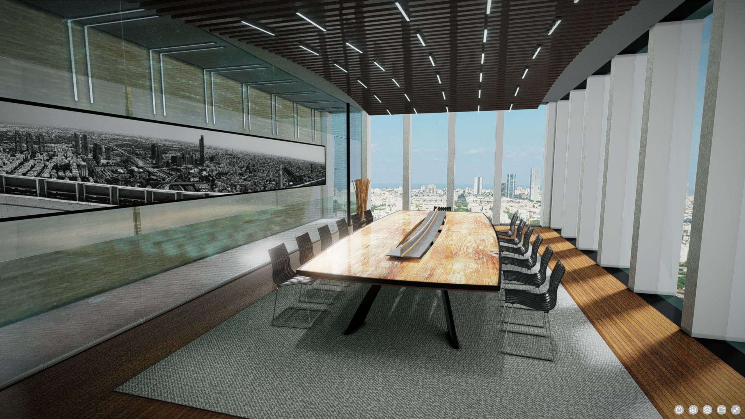 G0042 VR Virtual-Reality 3d scene Tel Aviv Meeting Room Low-poly 3D model_3