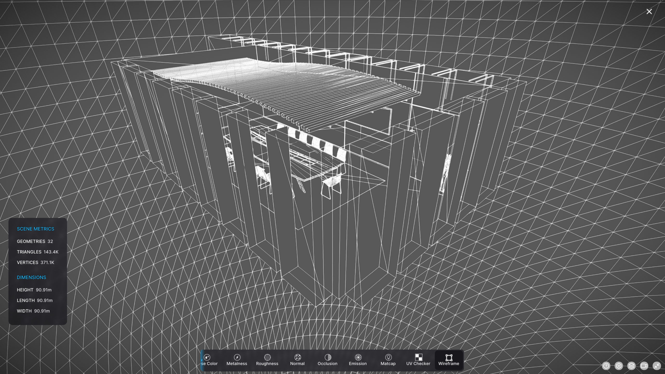 G0042 VR Virtual-Reality 3d scene Tel Aviv Meeting Room Low-poly 3D model_10