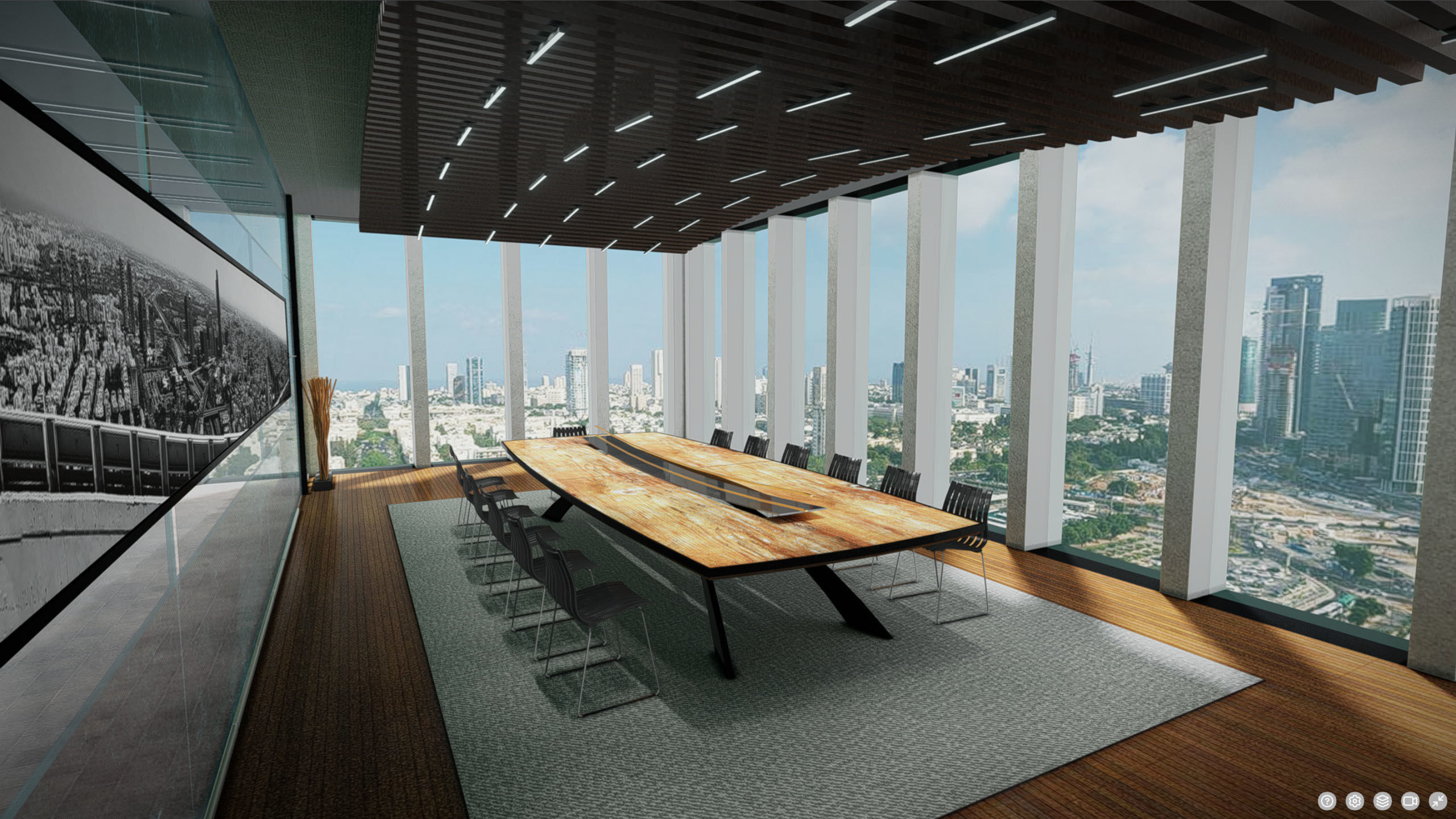 G0042 VR Virtual-Reality 3d scene Tel Aviv Meeting Room Low-poly 3D model_4
