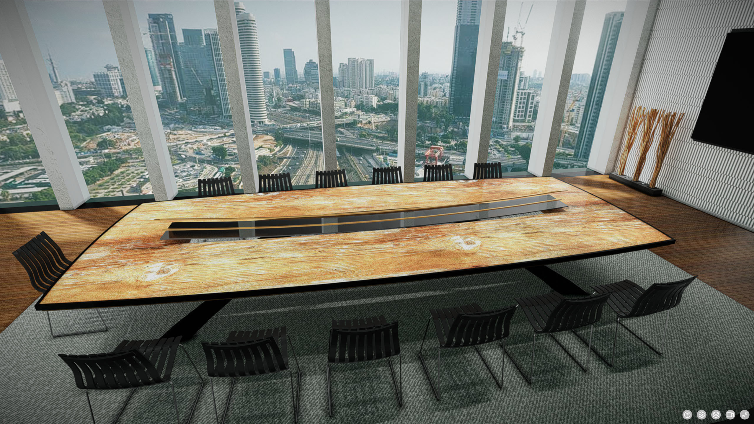 G0042 VR Virtual-Reality 3d scene Tel Aviv Meeting Room Low-poly 3D model_5