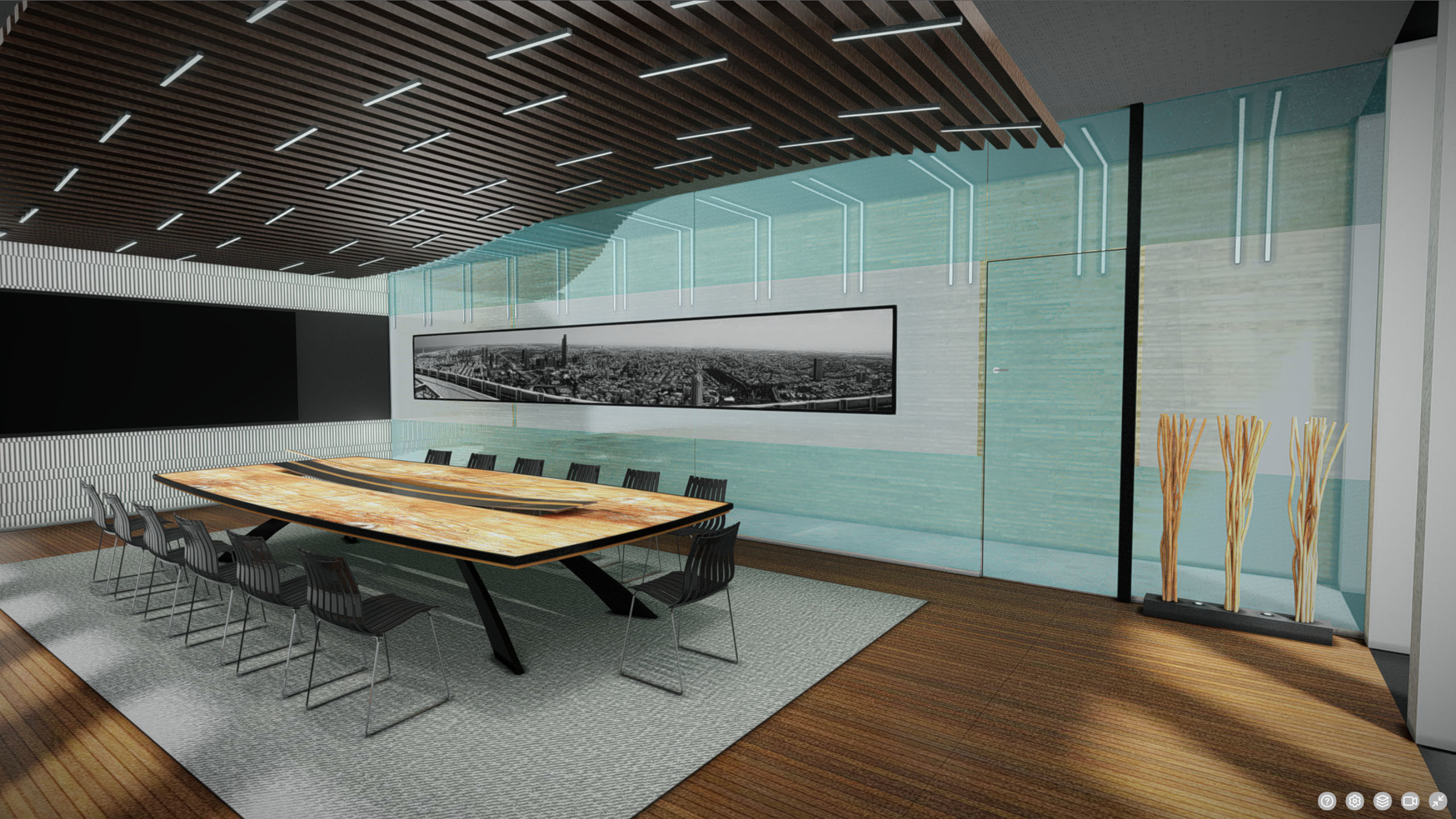 G0042 VR Virtual-Reality 3d scene Tel Aviv Meeting Room Low-poly 3D model_2