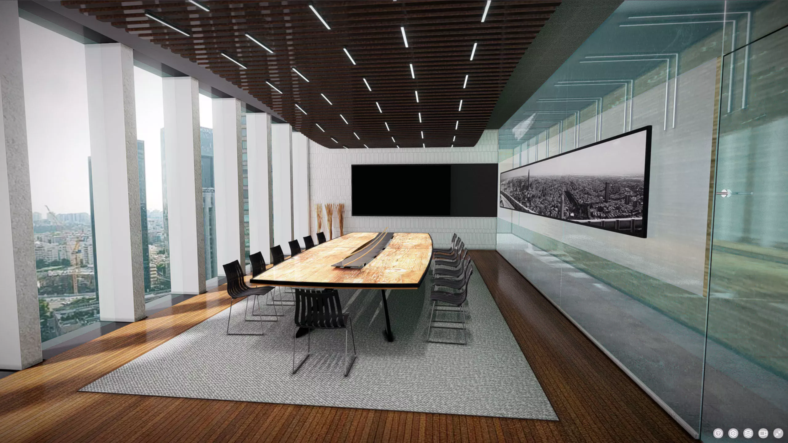 G0042 VR Virtual-Reality 3d scene Tel Aviv Meeting Room Low-poly 3D model_0