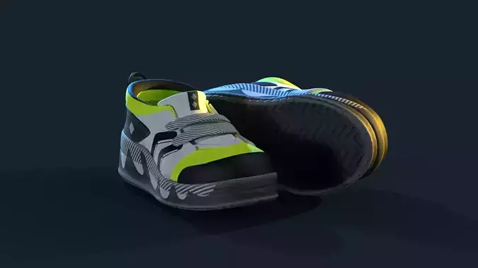 Shoe 3d Model and Texture Low-poly 3D model