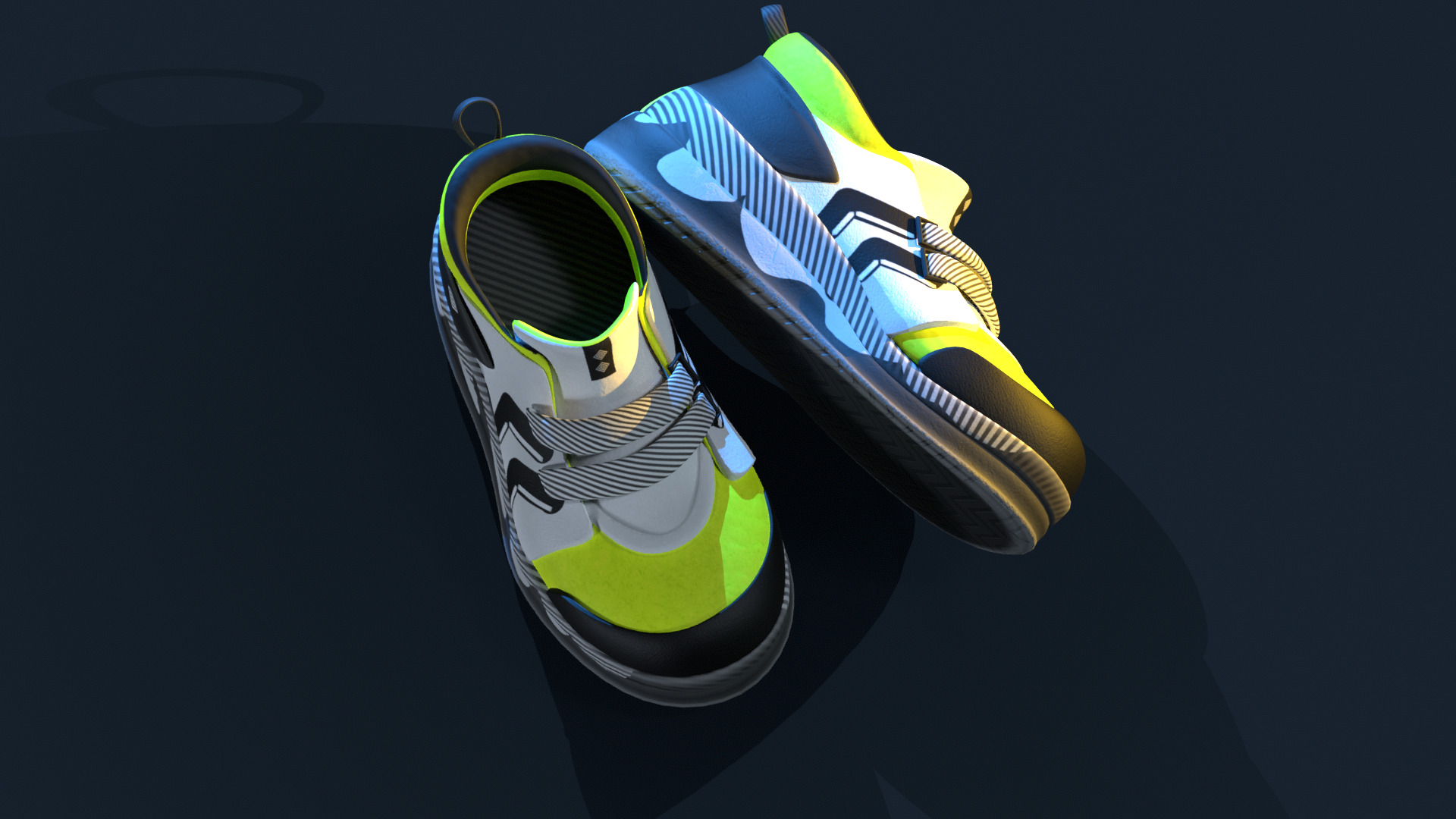 Shoe 3d Model and Texture Low-poly 3D model_2