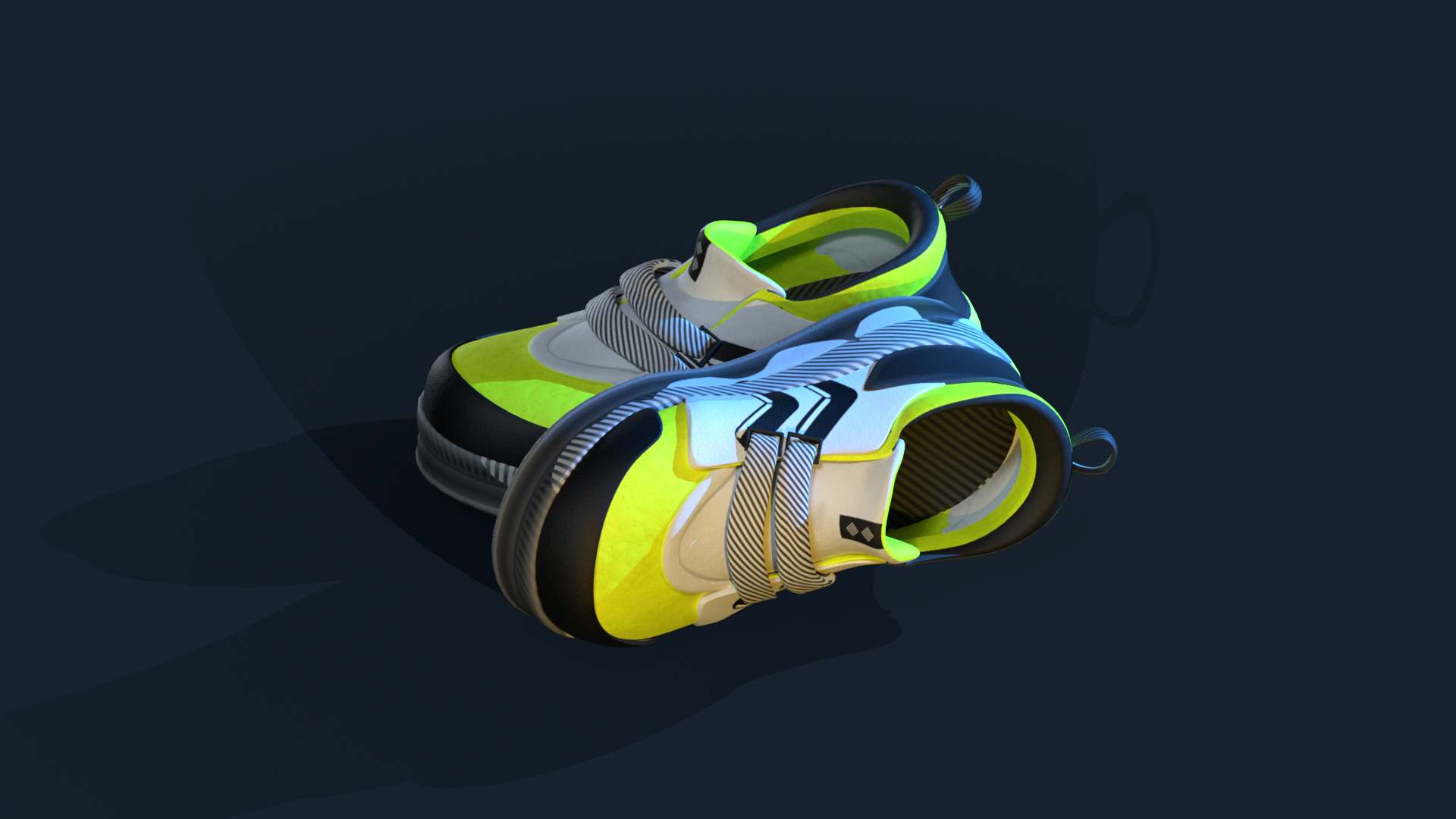 Shoe 3d Model and Texture Low-poly 3D model_3