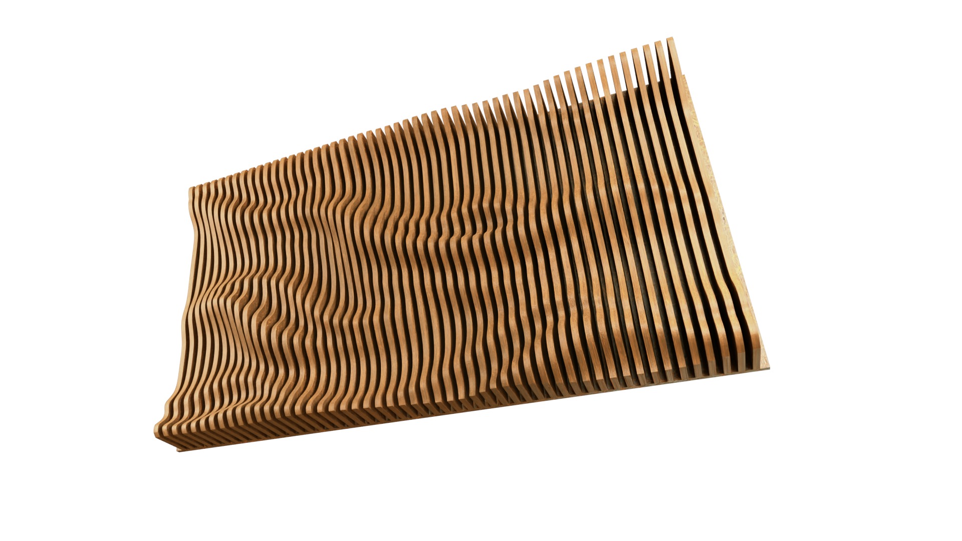 Parametric Wavy Wooden Wall Decor 28- wood cutting machines  3D model_6