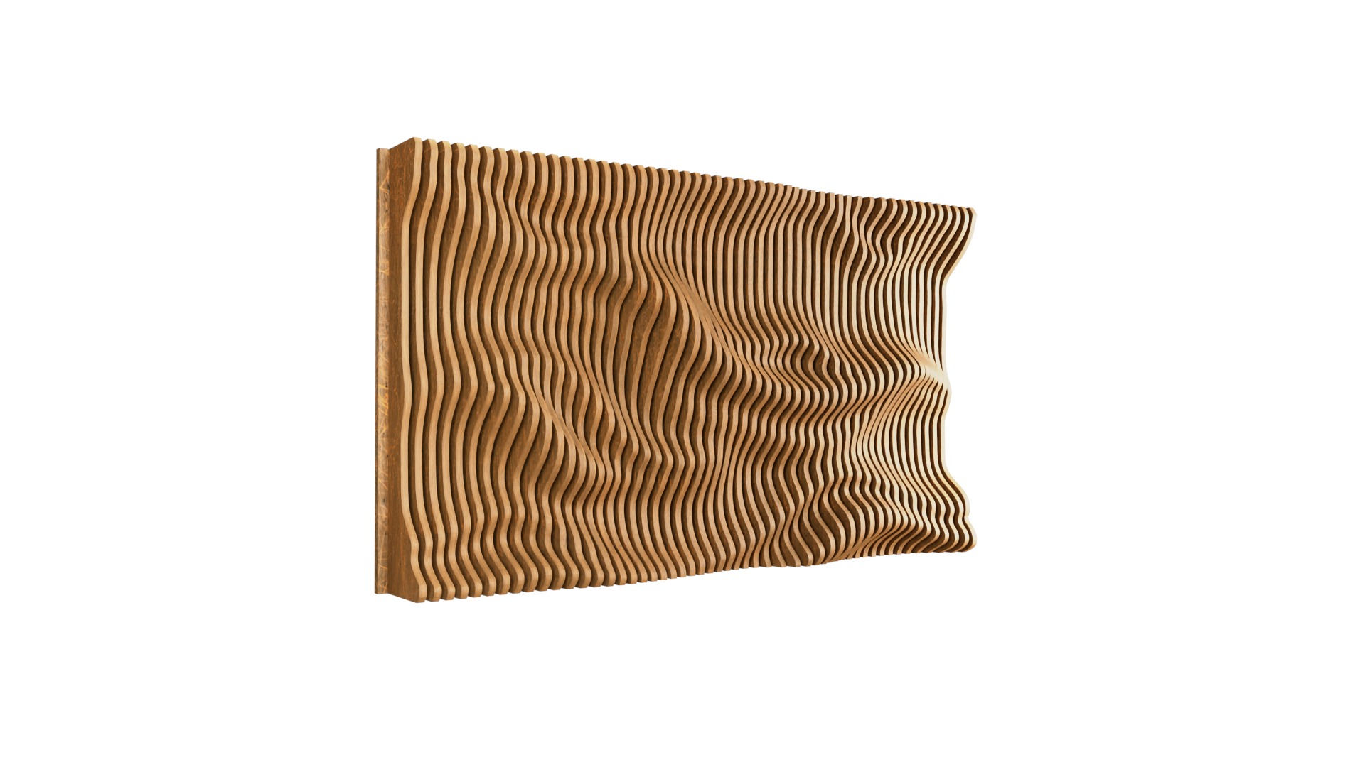 Parametric Wavy Wooden Wall Decor 28- wood cutting machines  3D model_5