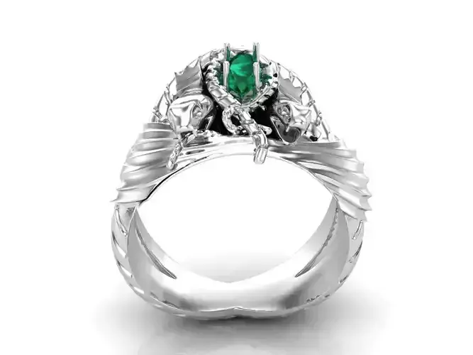 Barahir Twin Dragon ring