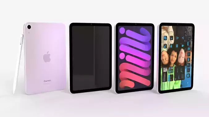 Apple iPad mini 2024 Purple with pencil