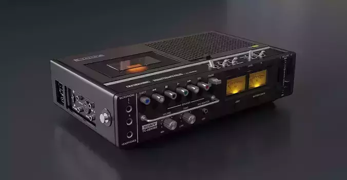 Vintage Cassette Recorder A5 3D model
