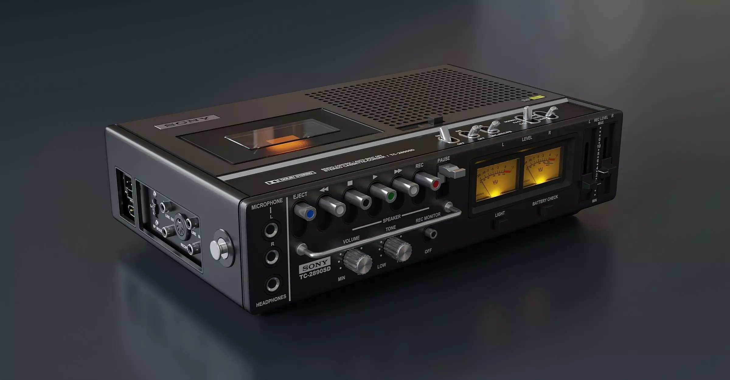 Vintage Cassette Recorder A5 3D model