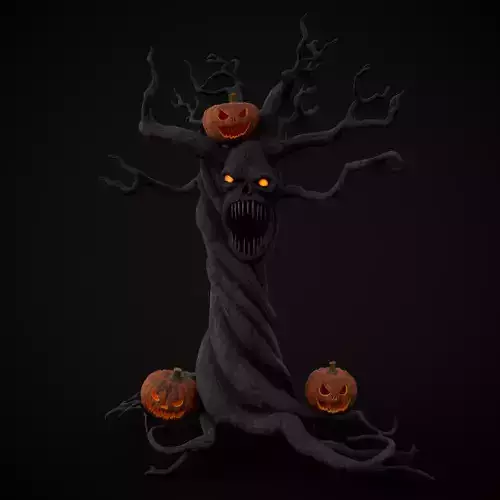 Halloween Tree Face