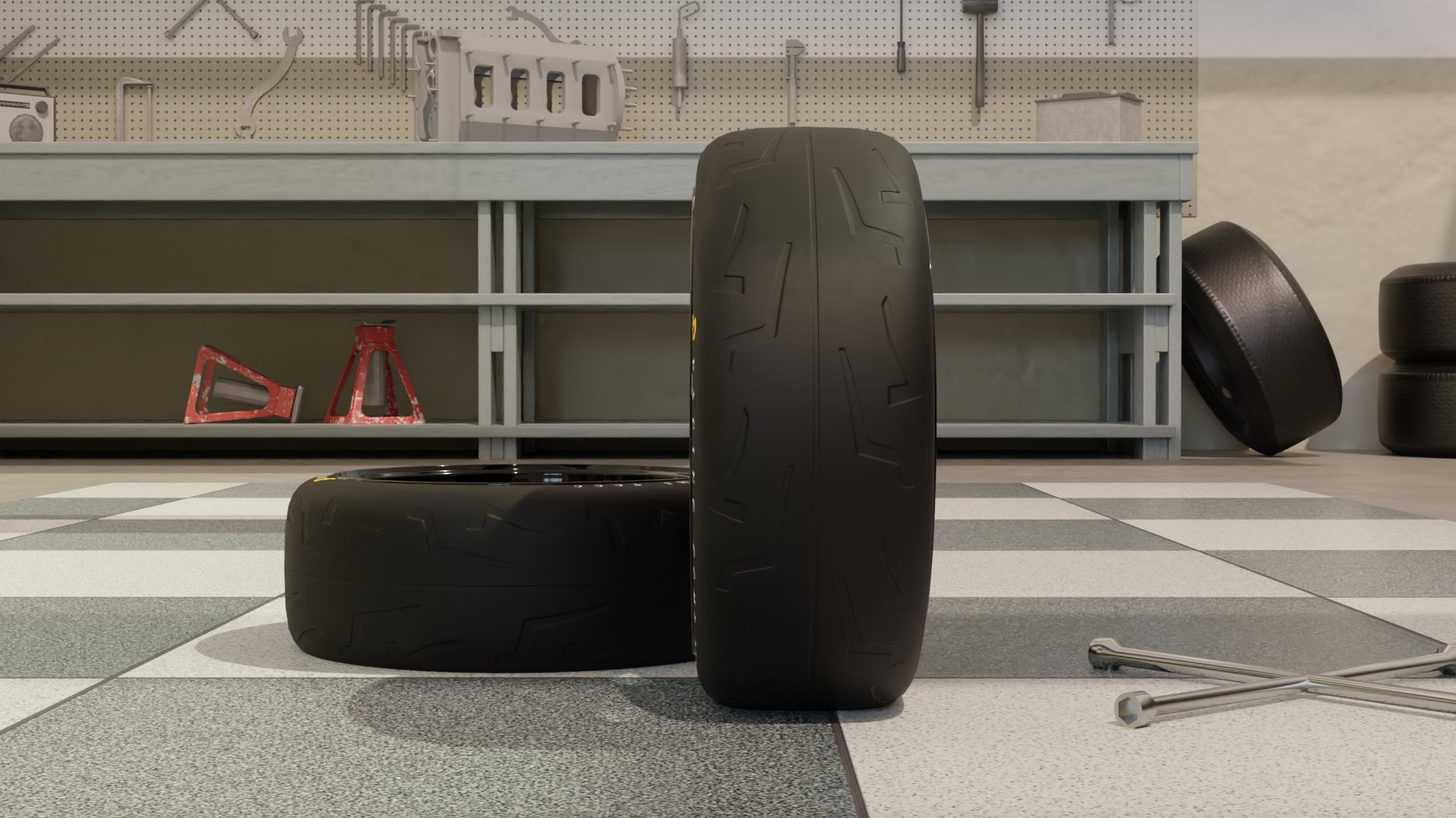 High-Detail Racing Car Wheel for Games and Rendering Low-poly 3D model_6