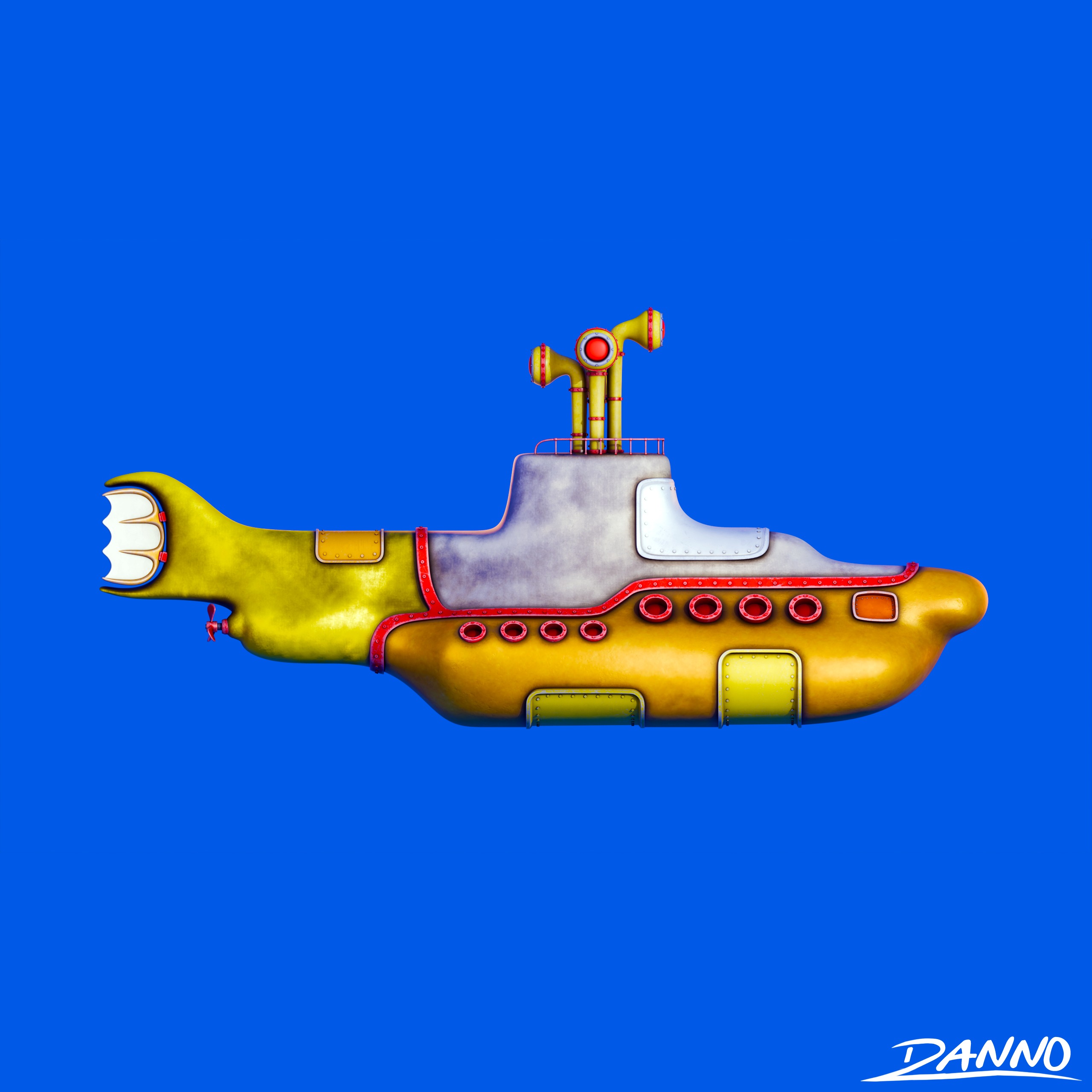 Yellow Submarine 3D model_2