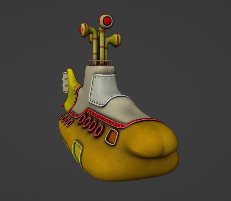 Yellow Submarine 3D model_4