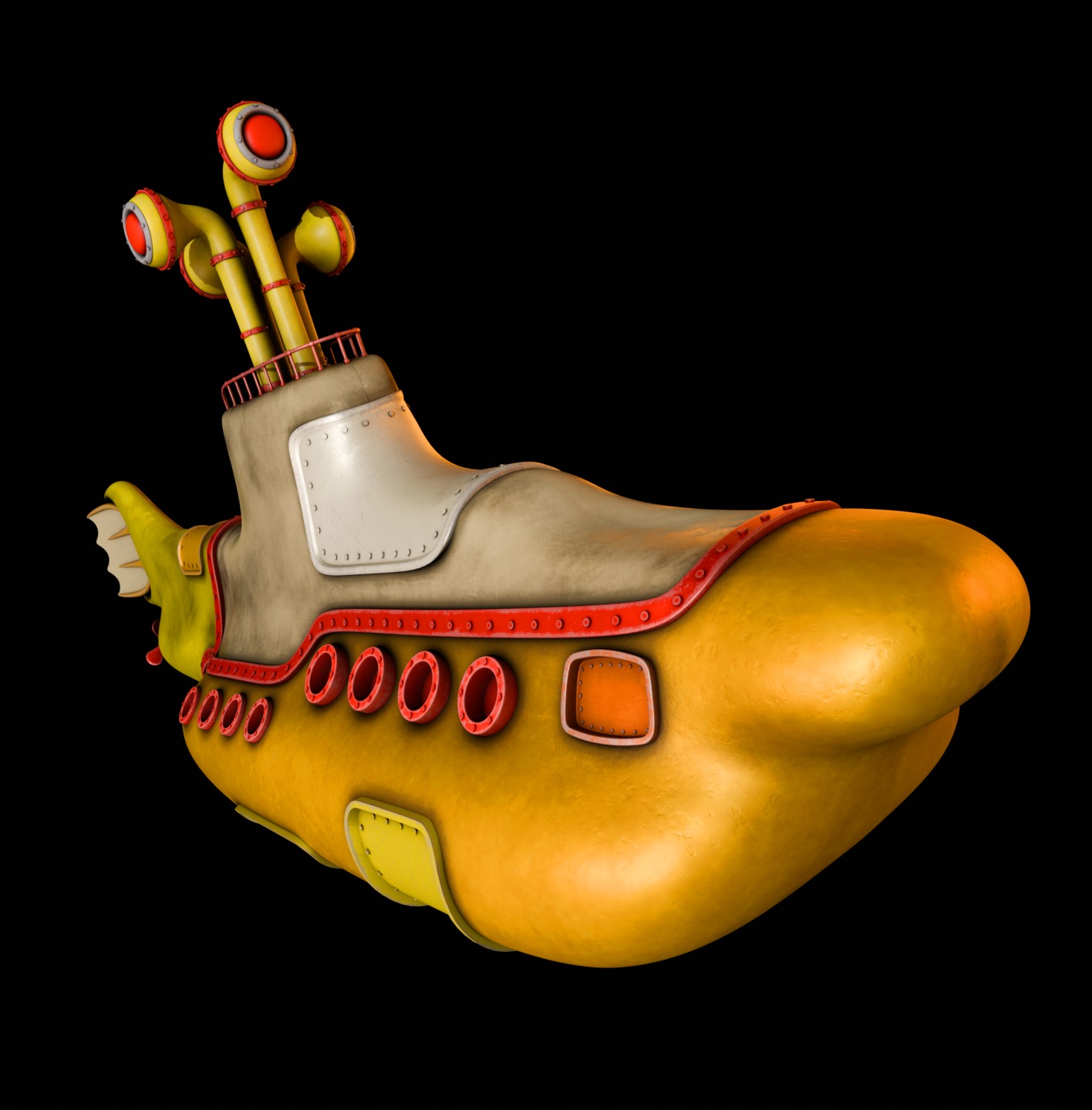 Yellow Submarine 3D model_1