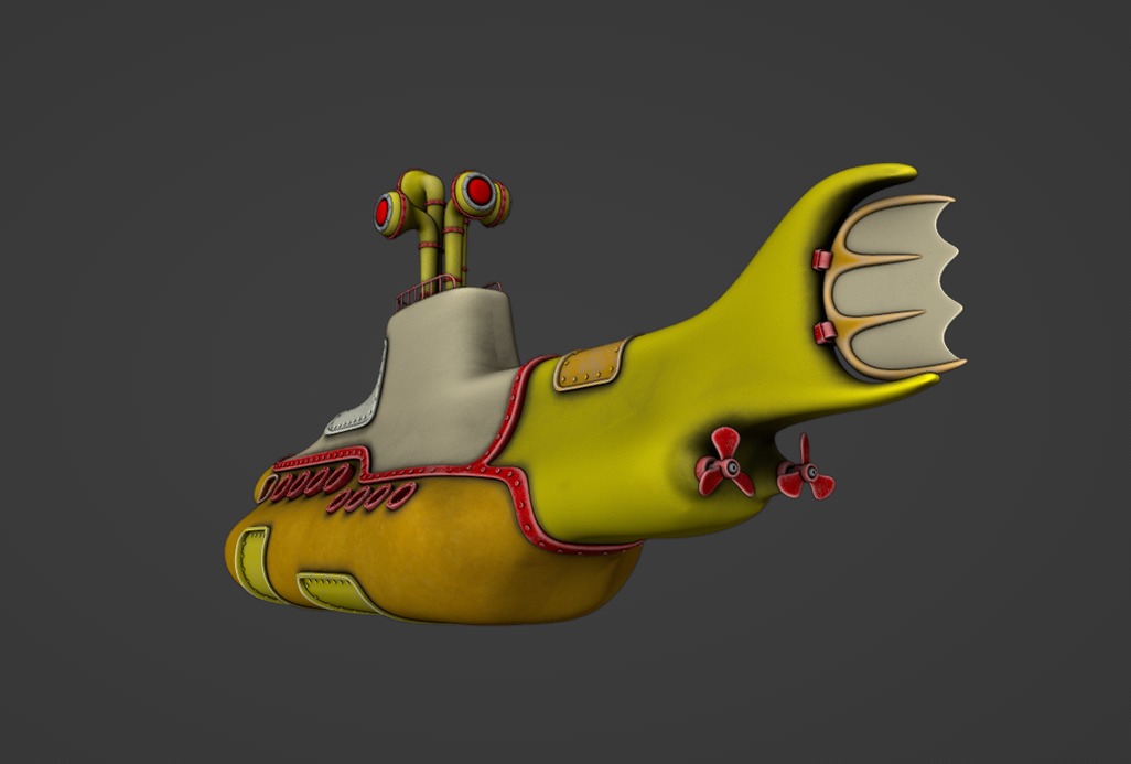 Yellow Submarine 3D model_3