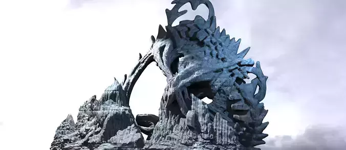 Crystal Ice Dragon mountain bones