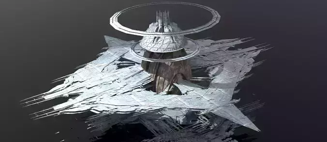 Frozen Ice shard Mountain landing arrays