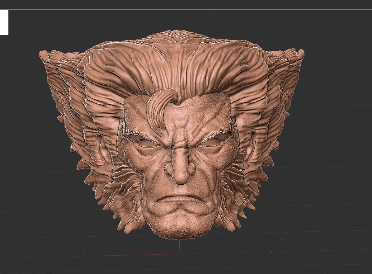 WOLVERINE HEAD  3D print model_1