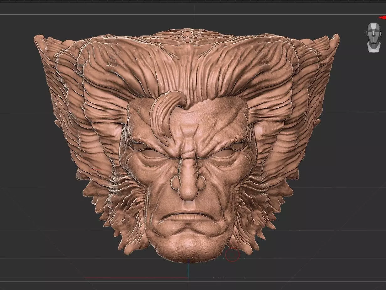 WOLVERINE HEAD  3D print model_0