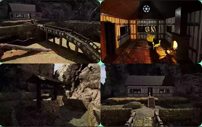 Abandoned Lonely Village House in the Forest