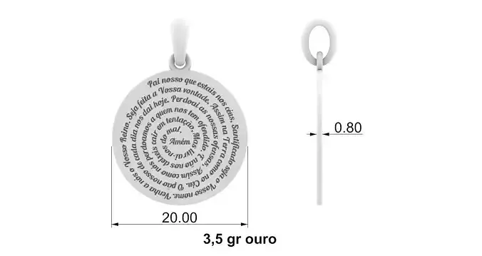 Medalha Pai Nosso