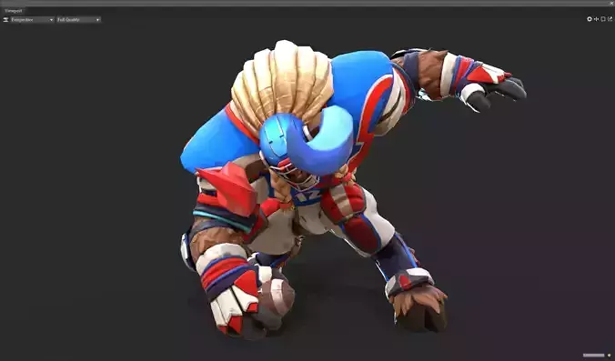 Rugby Low-poly 3D model