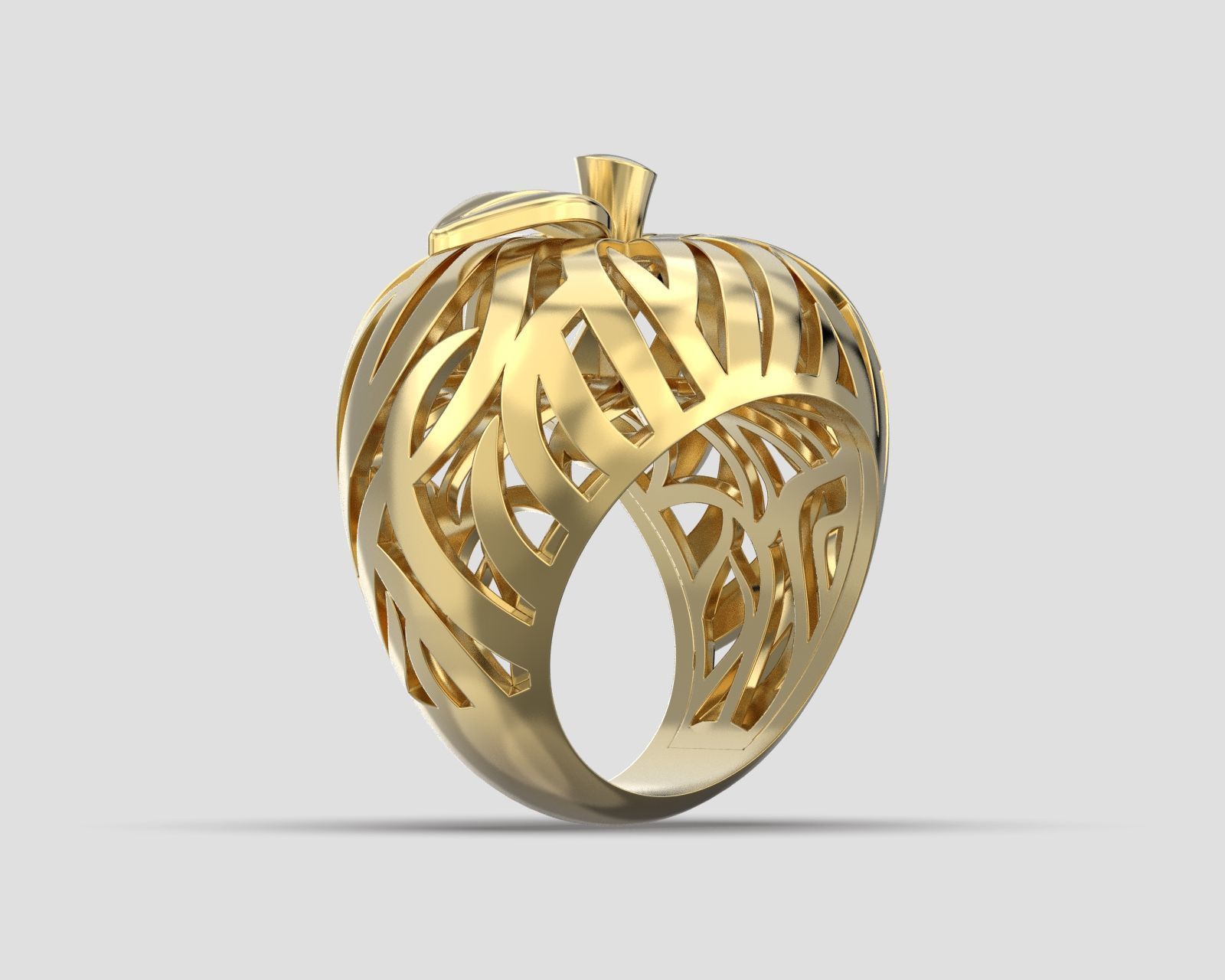 R 117 Apple Ring 3D print model_11