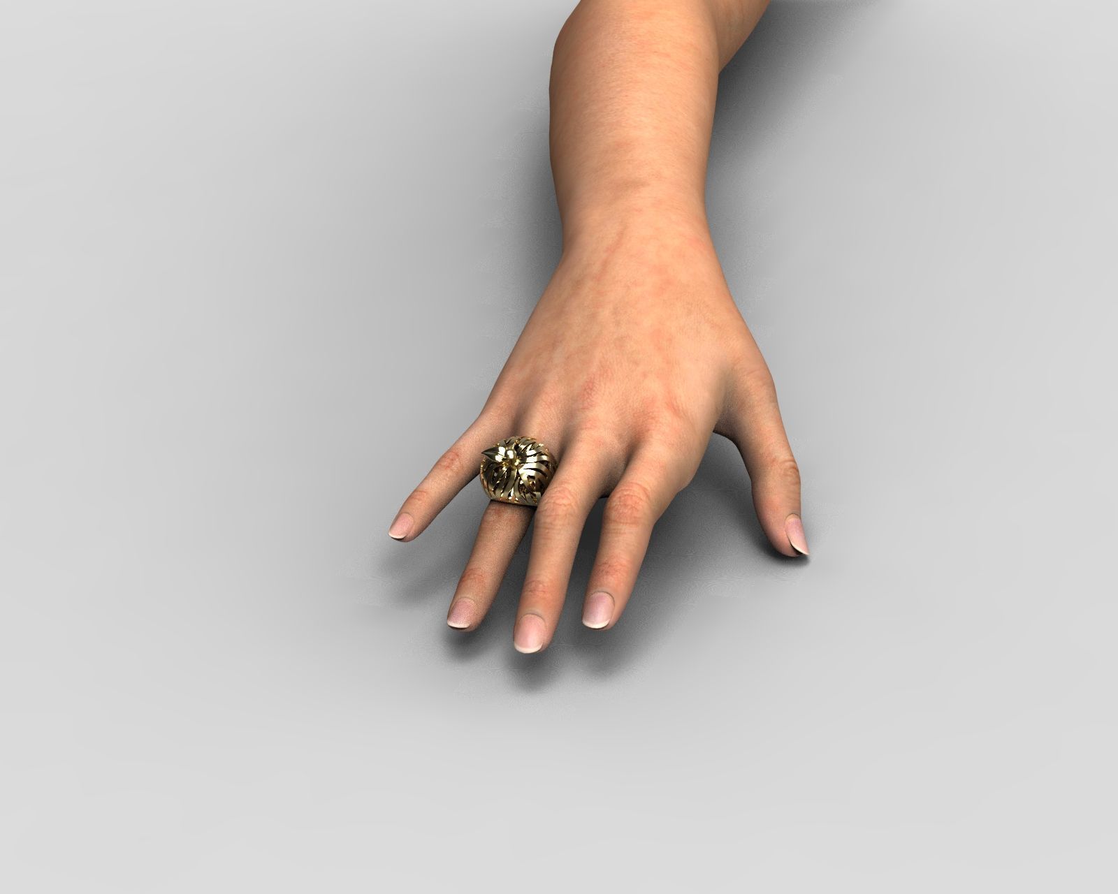 R 117 Apple Ring 3D print model_4