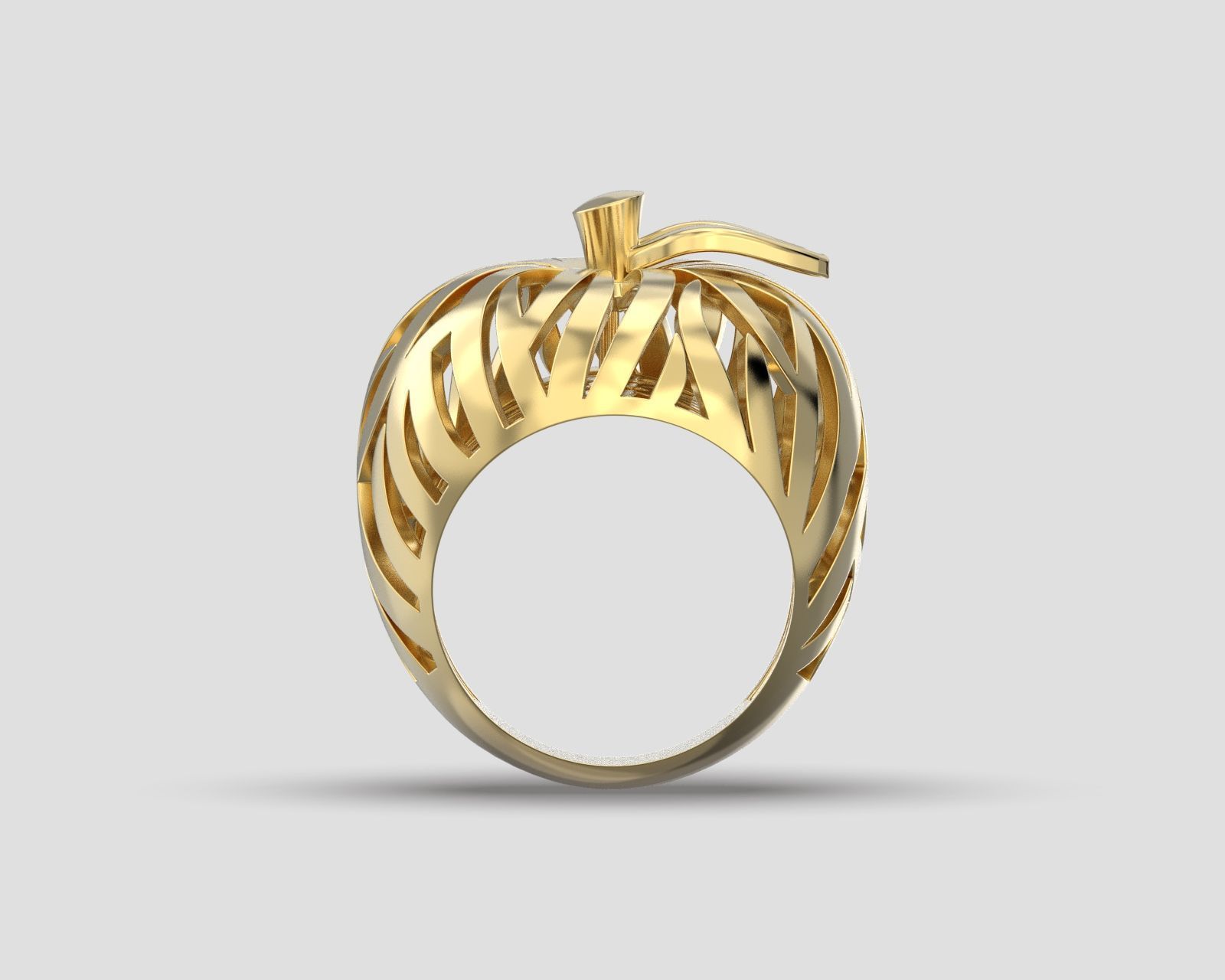 R 117 Apple Ring 3D print model_10