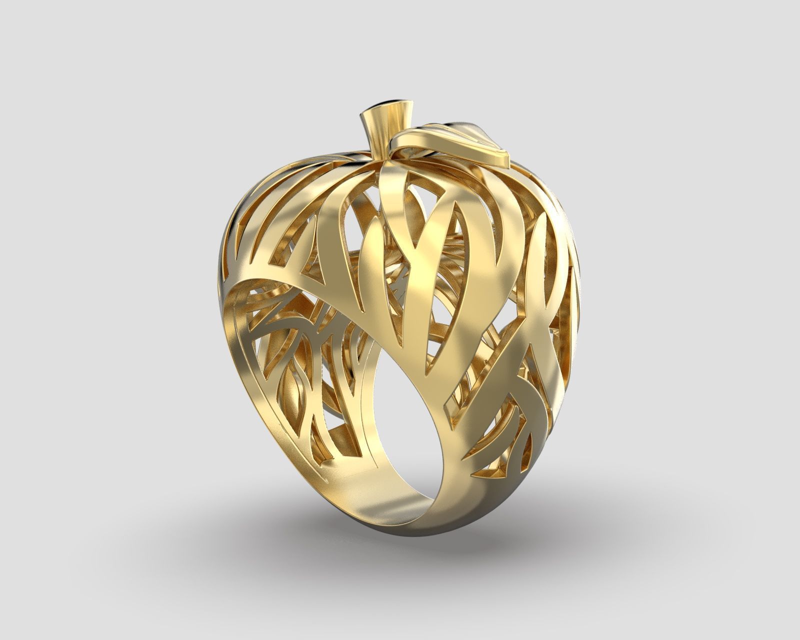 R 117 Apple Ring 3D print model_7