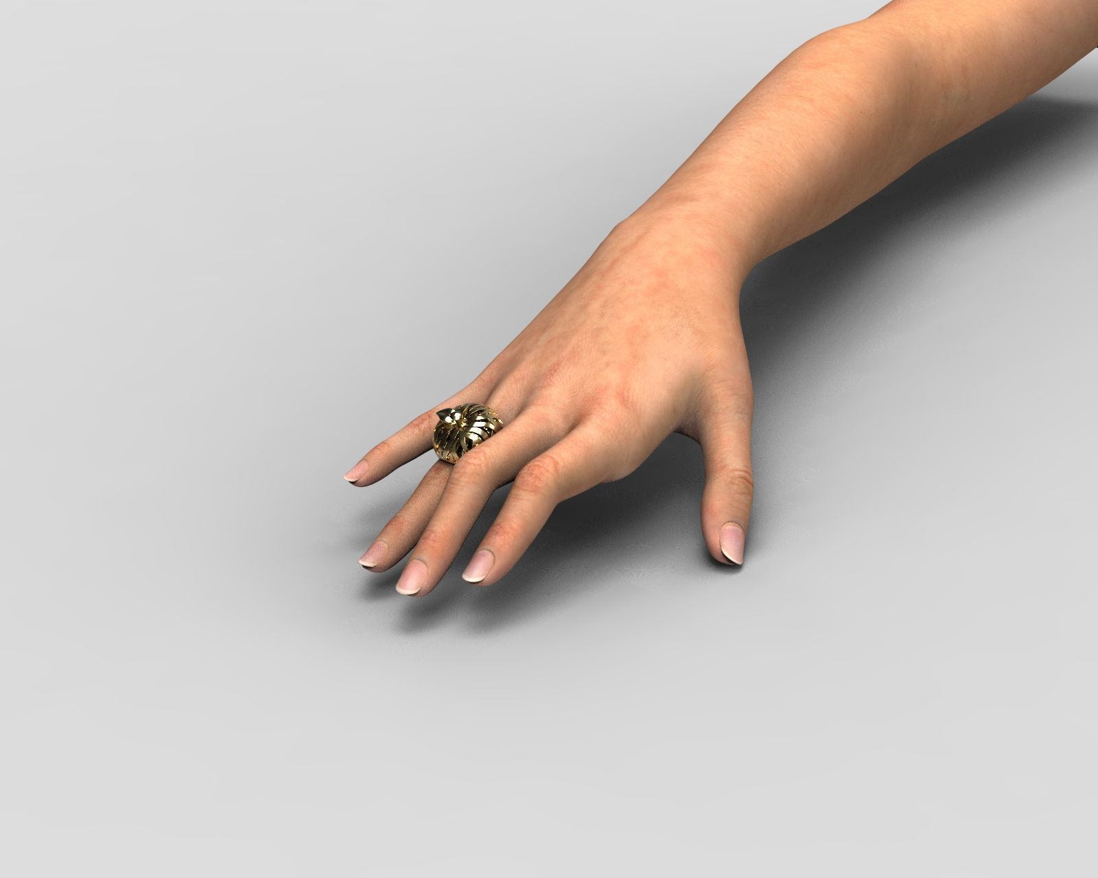 R 117 Apple Ring 3D print model_3