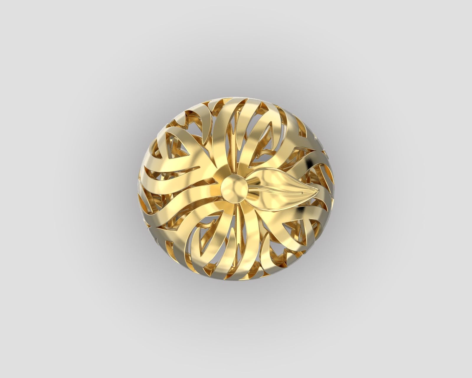 R 117 Apple Ring 3D print model_9