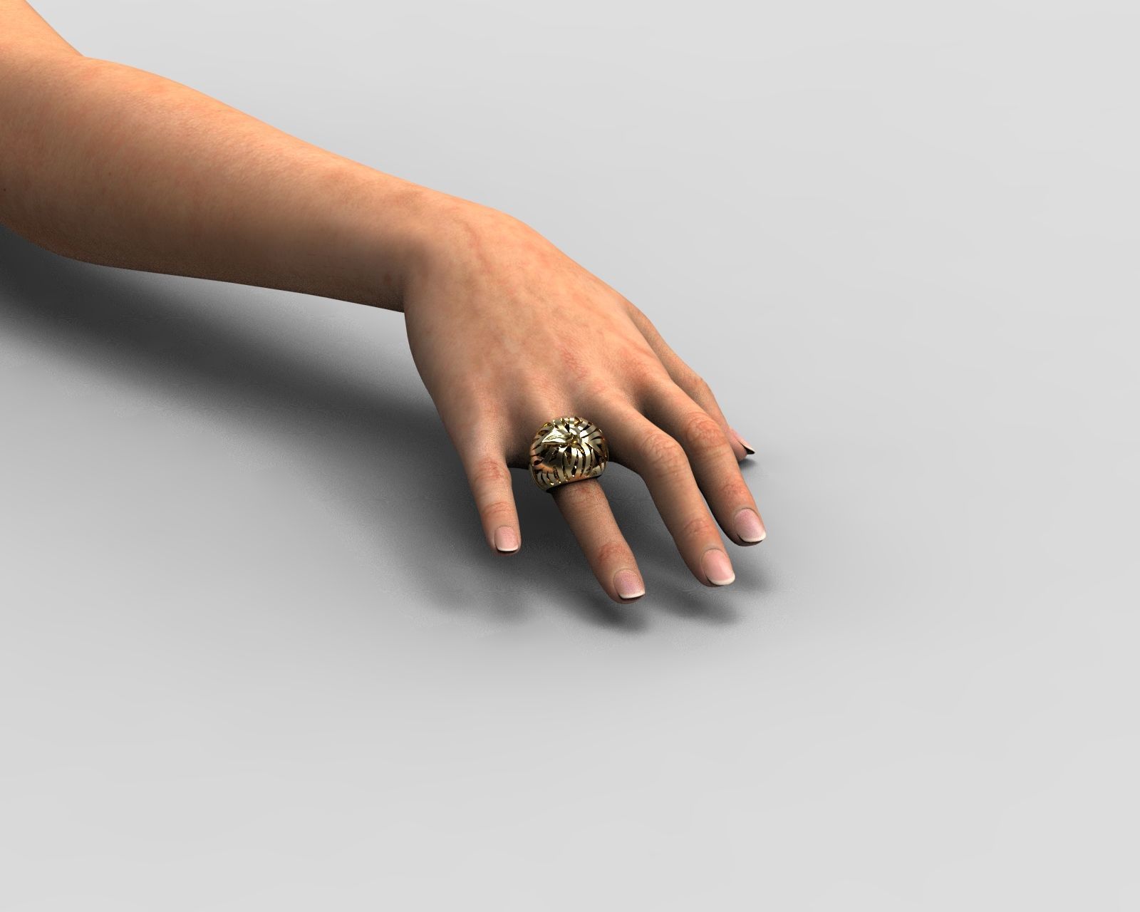 R 117 Apple Ring 3D print model_5
