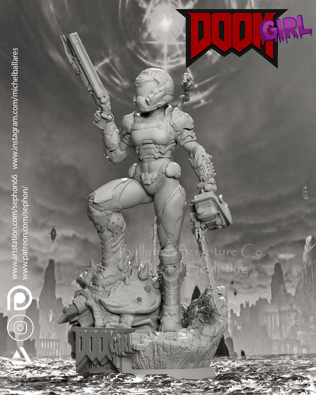 DOOM GIRL BY CREATIVE GEEK MB 3D print model_1