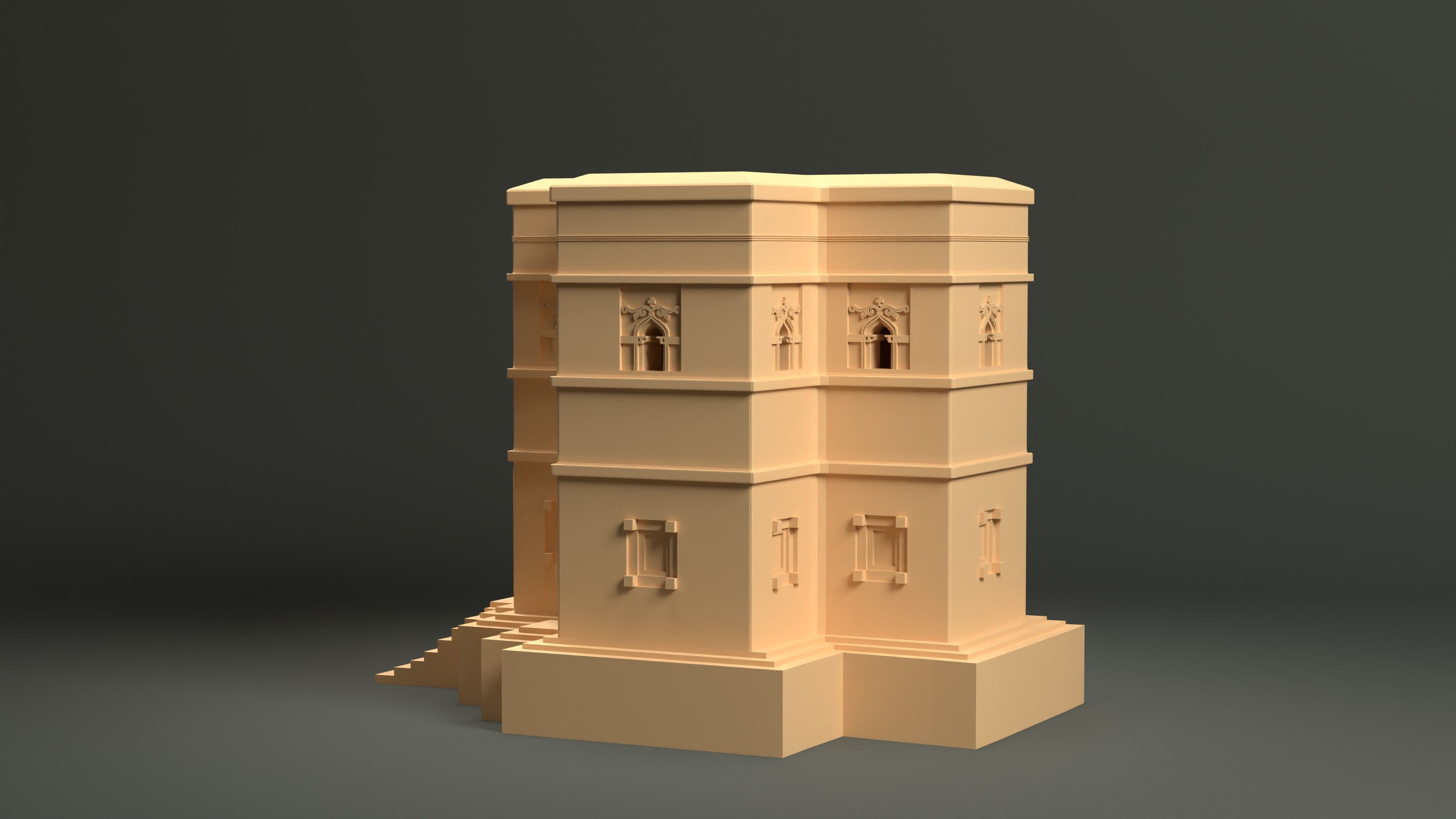 Lalibela Chruch Ethiopia 3D print model_11