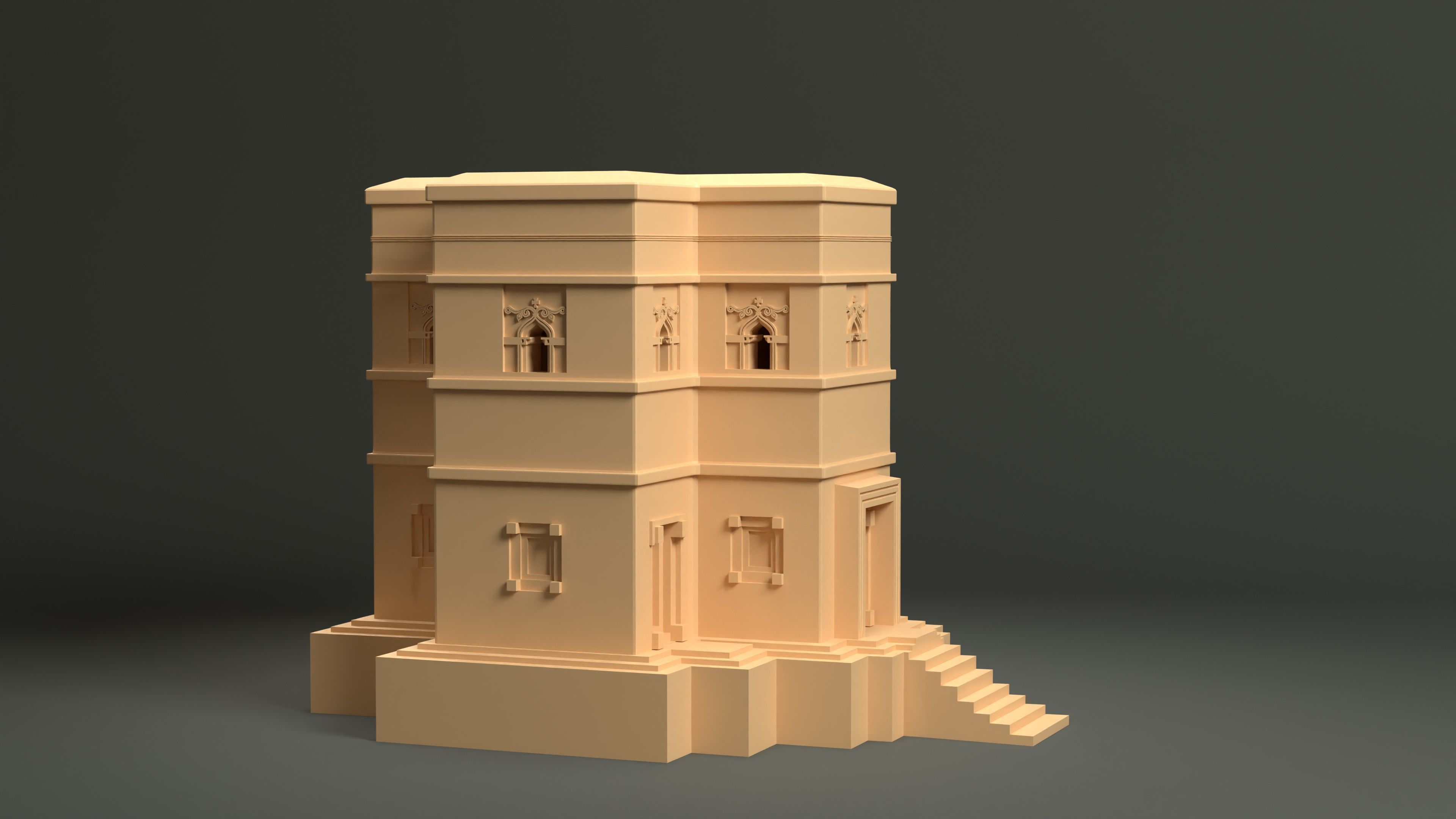 Lalibela Chruch Ethiopia 3D print model_7