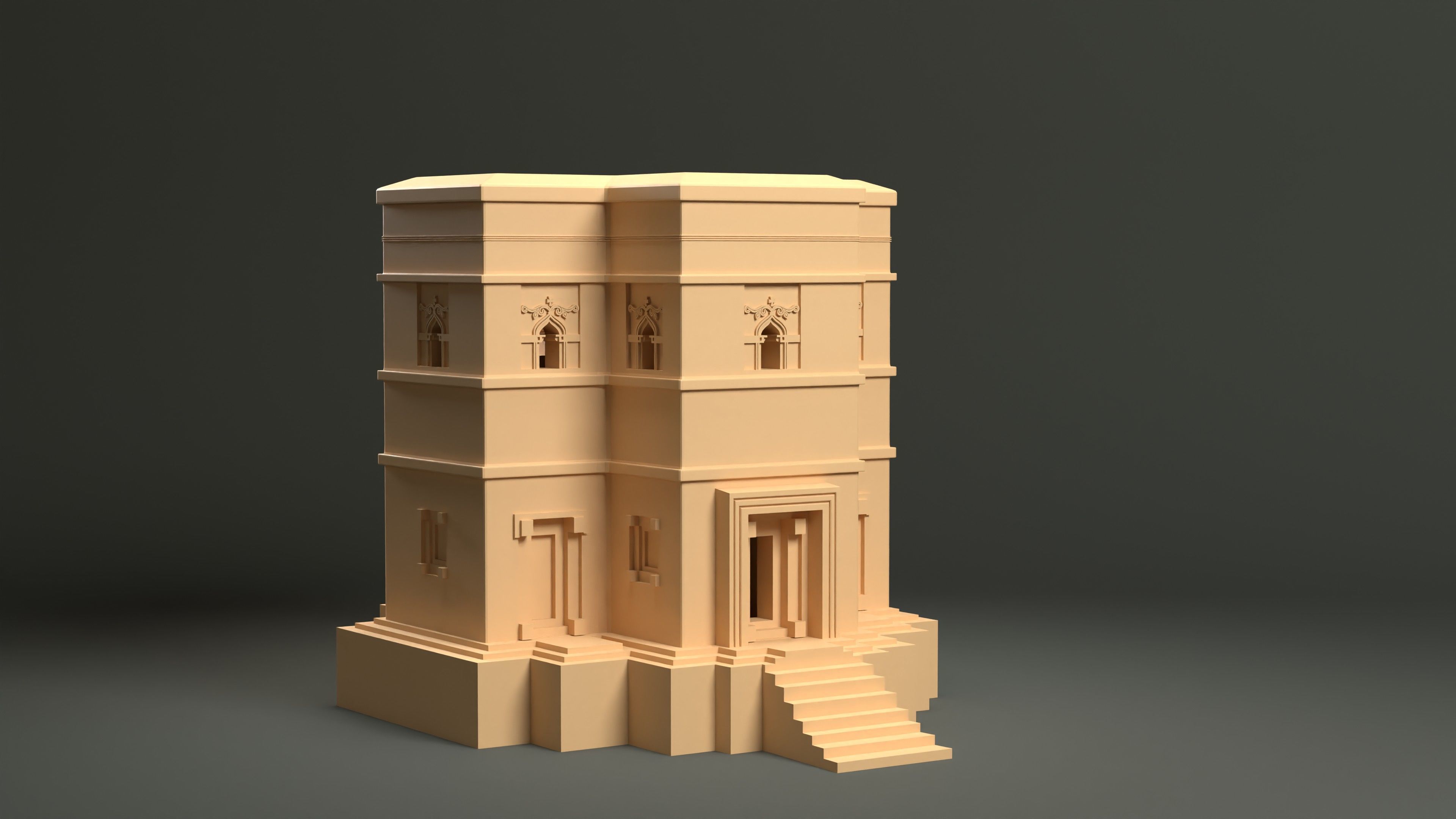 Lalibela Chruch Ethiopia 3D print model_5