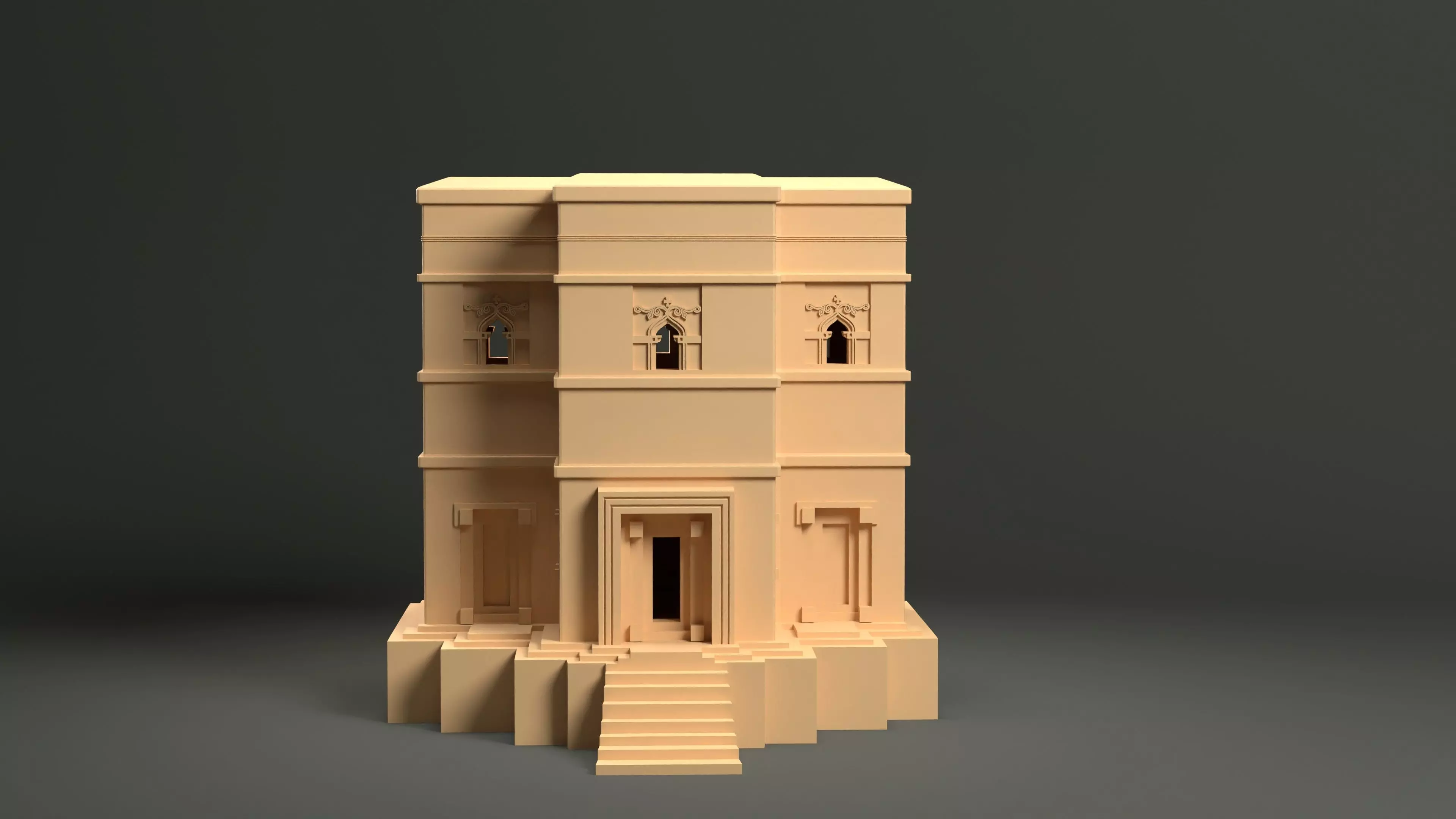 Lalibela Chruch Ethiopia 3D print model_0