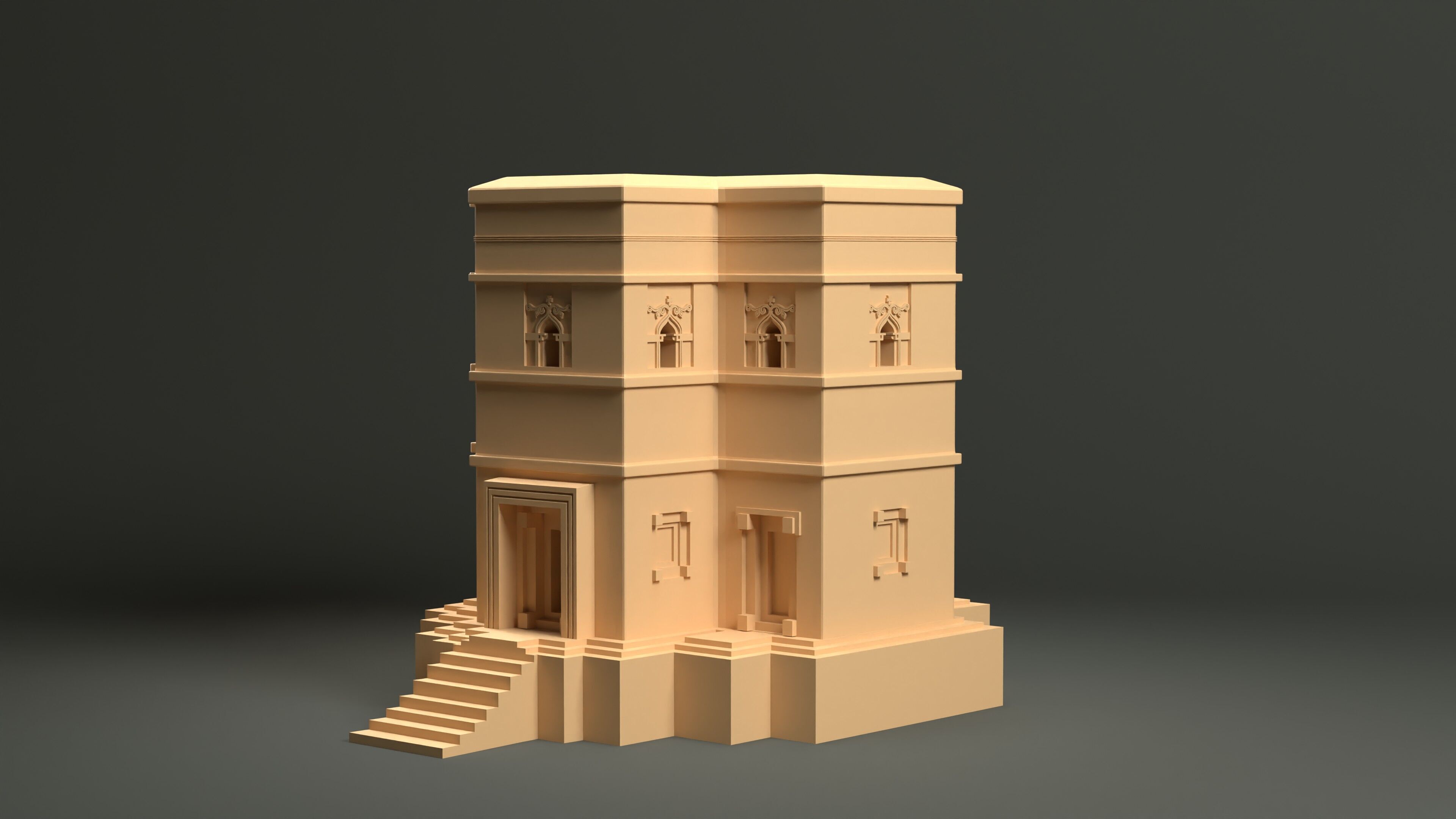 Lalibela Chruch Ethiopia 3D print model_1