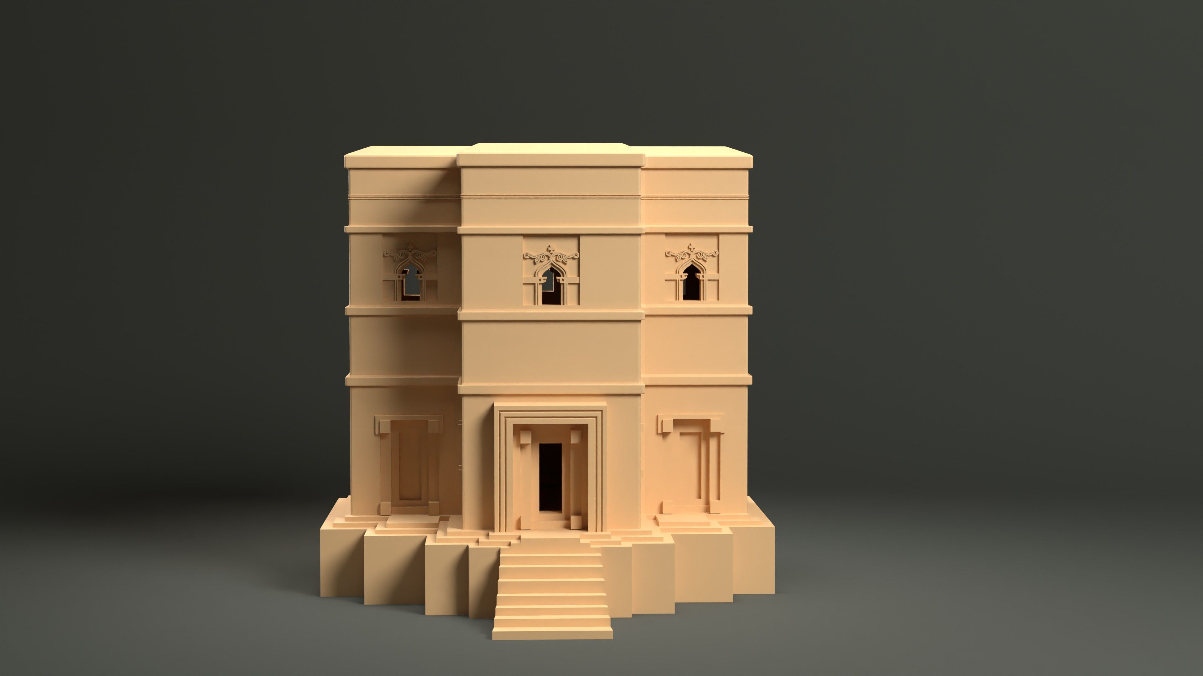 Lalibela Chruch Ethiopia 3D print model_2