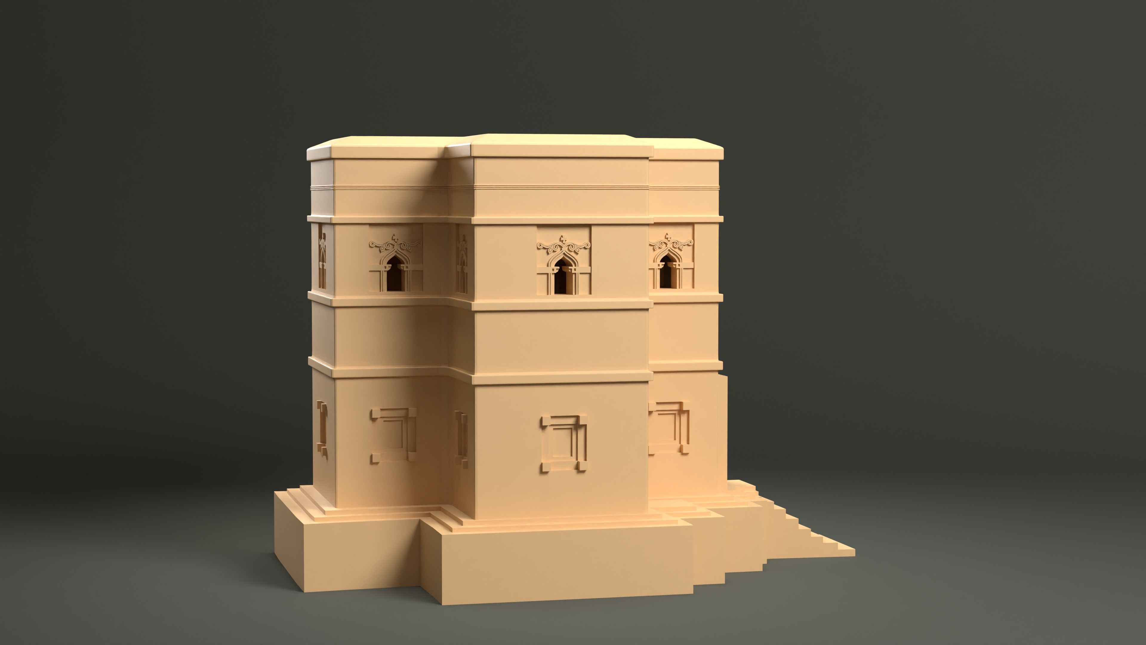 Lalibela Chruch Ethiopia 3D print model_8