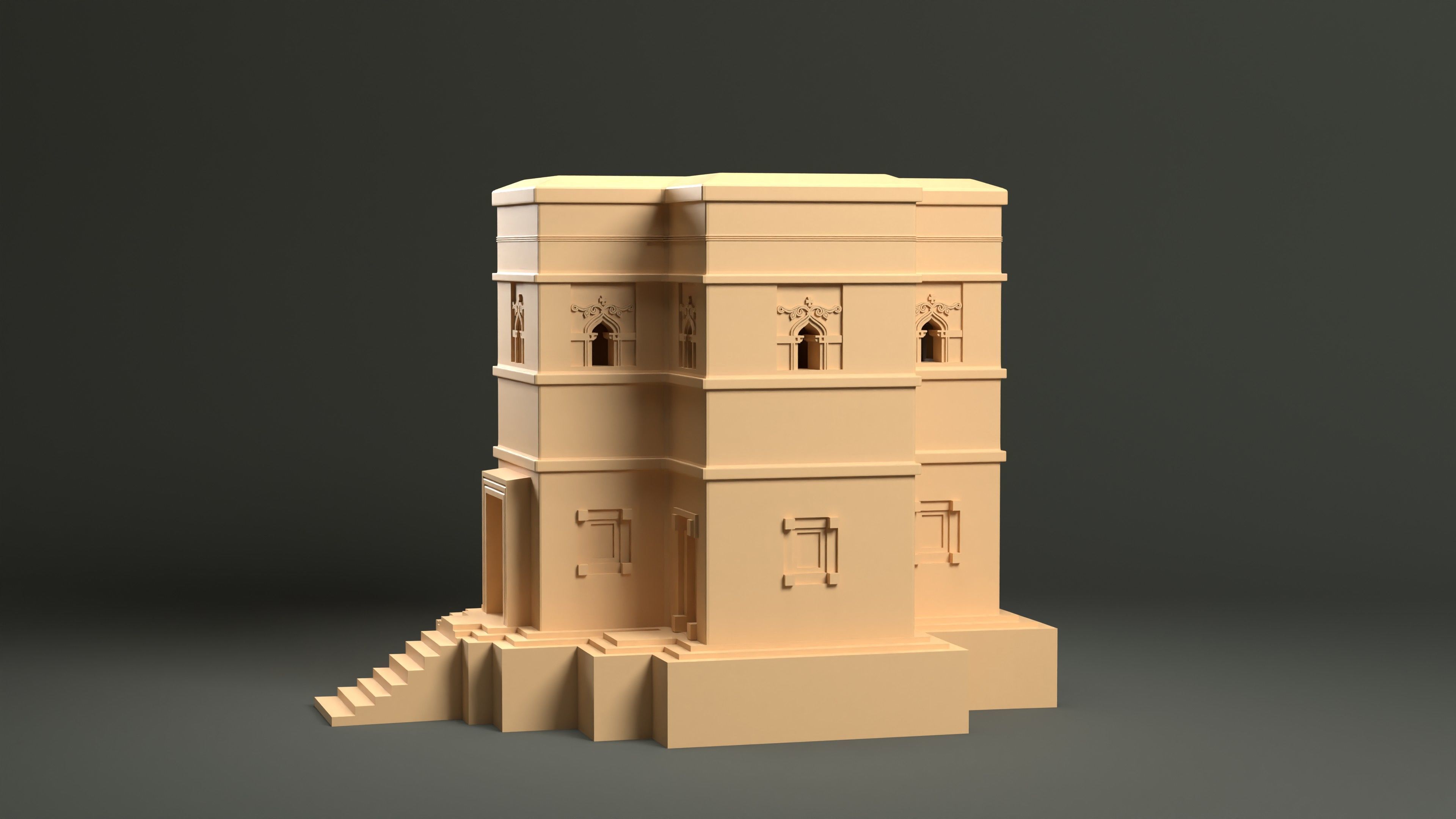 Lalibela Chruch Ethiopia 3D print model_12