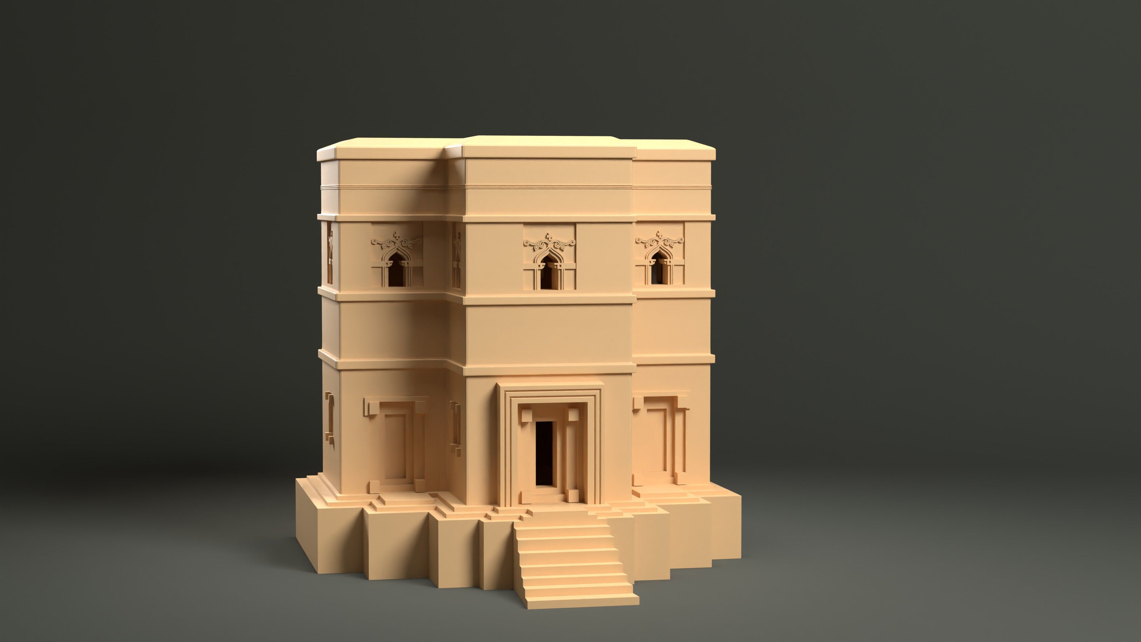 Lalibela Chruch Ethiopia 3D print model_3