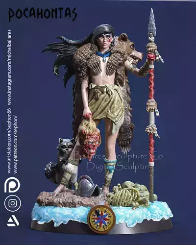 POCAHONTAS THE SILENT REAPER BY CREATIVE GEEK MB 3D print model