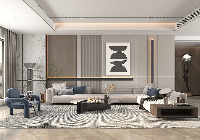 Living Room Scene 12 3D model