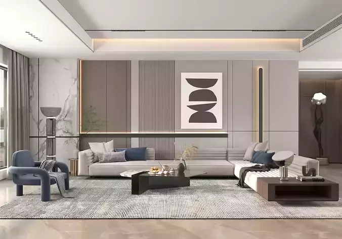Living Room Scene 12 3D model